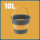 5/10L Folding Portable Bucket with Cover Car Wash Fishing Bathroom Tool Silicone Bucket Outdoor Camping Household Supplies