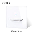 Glass Panel Wall Switch LED European 16a Socket Retro Toggle Light Switch EU UK Standard 2way Socket 1-4gang USB Home Decoration