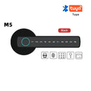 RAYKUBE Tuya BLE Fingerprint Door Lock Digital Electronic Lock with Password/Key/IC Card/ Smartlife/ Tuya APP Unlock