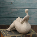 1pc, Sandstone Resin  Chubby Woman Statue  Handmade Sandstone Abstract Art Home Living Room Office Cabinet Tabletop Entryway Dec