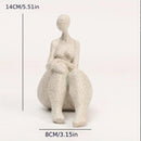 1pc, Sandstone Resin  Chubby Woman Statue  Handmade Sandstone Abstract Art Home Living Room Office Cabinet Tabletop Entryway Dec