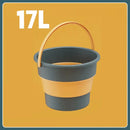 5/10L Folding Portable Bucket with Cover Car Wash Fishing Bathroom Tool Silicone Bucket Outdoor Camping Household Supplies