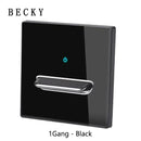 Glass Panel Wall Switch LED European 16a Socket Retro Toggle Light Switch EU UK Standard 2way Socket 1-4gang USB Home Decoration