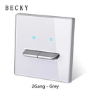 Glass Panel Wall Switch LED European 16a Socket Retro Toggle Light Switch EU UK Standard 2way Socket 1-4gang USB Home Decoration