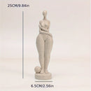 1pc, Sandstone Resin  Chubby Woman Statue  Handmade Sandstone Abstract Art Home Living Room Office Cabinet Tabletop Entryway Dec