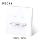 Glass Panel Wall Switch LED European 16a Socket Retro Toggle Light Switch EU UK Standard 2way Socket 1-4gang USB Home Decoration