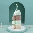 Storage Three/Four Tier Portable Food Container Powder Milk Powder Carton Dispenser Spill Resistant Suitable for 1 to 6 Years Ol