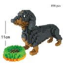 KNEW BUILT Yorkshire Terrier Dogs Model Micro Mini Building Blocks: Educational Recreation Toys for Pet Lover Gifts and Decor