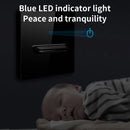 Glass Panel Wall Switch LED European 16a Socket Retro Toggle Light Switch EU UK Standard 2way Socket 1-4gang USB Home Decoration